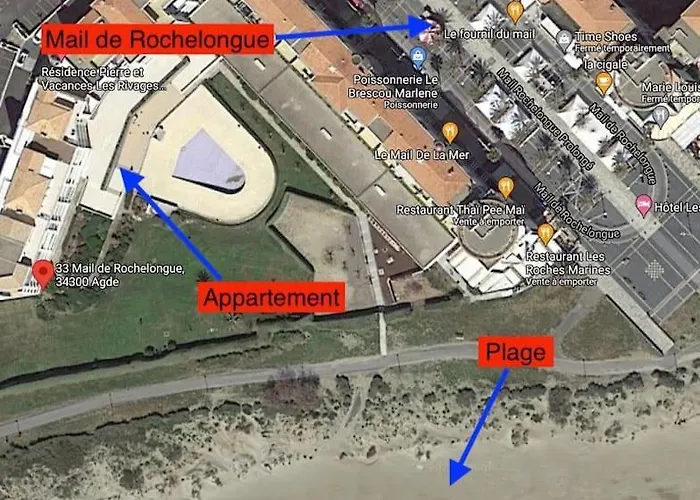 Les Rivages De Rochelongues, T3, Piscine, Clim, Parking